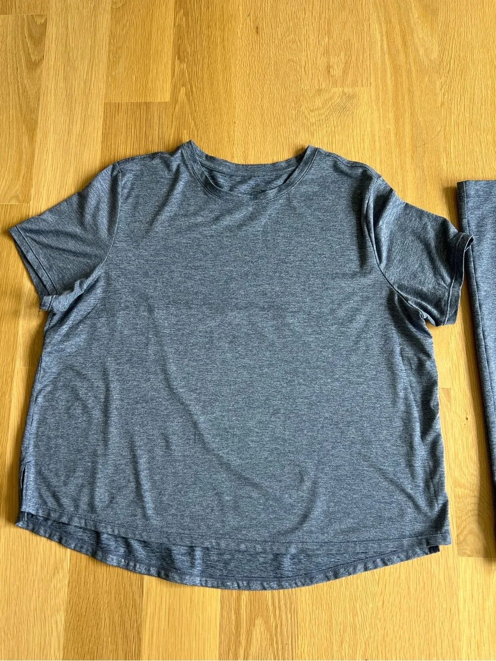 Zella Restore Soft Matching Set Blue Tempest Large Tee + Drawstring Pants, Large - Picture 8 of 10